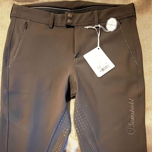 ****SOLD****NWT Samshield Celeste Full Grip breeches in Magnet size 38 (US 28) - Picture 3 of 4